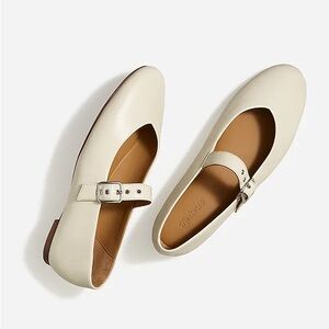 Madewell Beverley Mary Jane Flat size 8 in Ecru